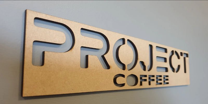 Laser cut sign for business