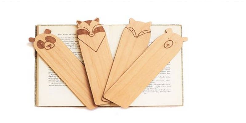 Laser cut bookmark project wood engraving