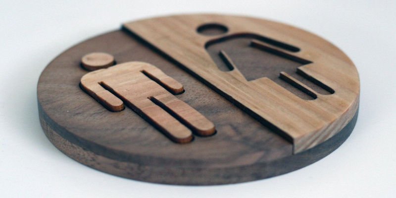 CNC Bathroom Sign