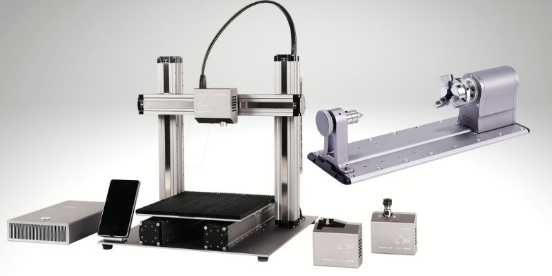 Snapmaker 2.0 laser engraver with rotary attachment