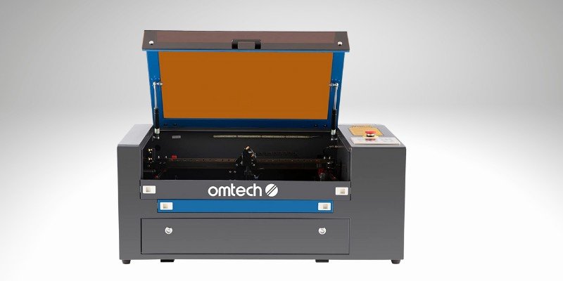 The OMTech 50 W wood laser cutter