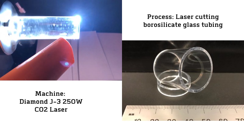 Laser cutting borosilicate glass tube. Source: Coherent Inc