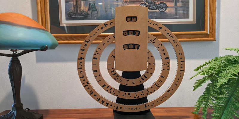 CNC automatic cryptic calendar