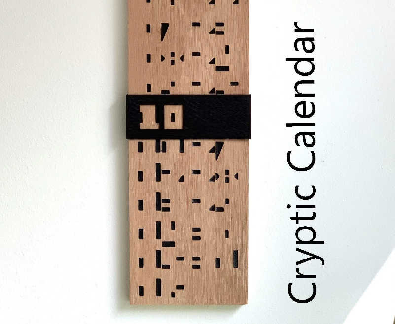 CNC Cryptic calendar