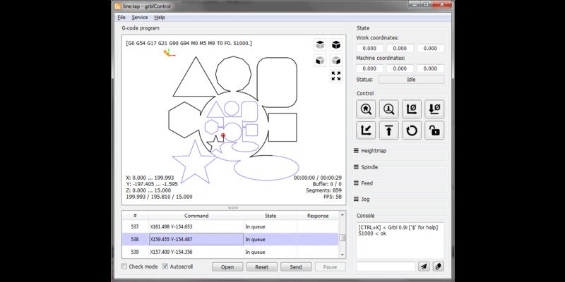 GRBL open source cnc software