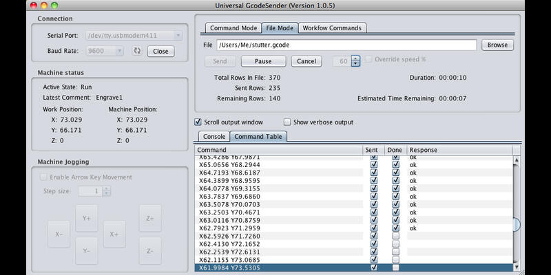 Universal Gcode Sender best CNC software