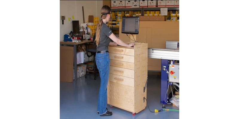 CNC Furniture Rolling Desk Workstation Cart