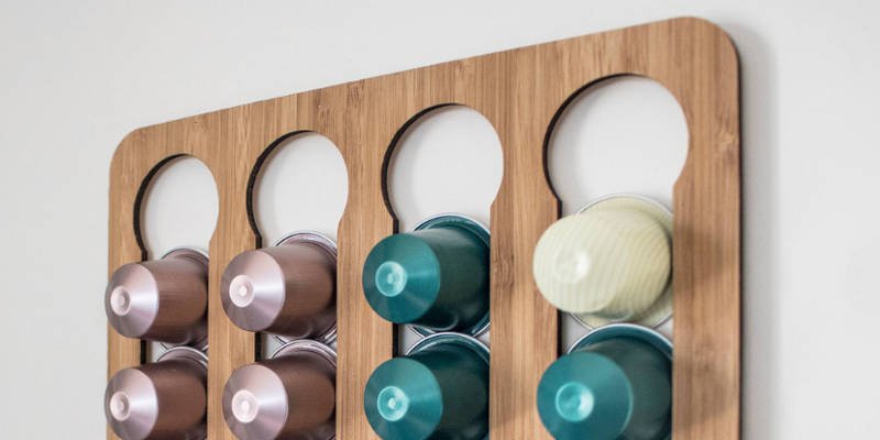 Laser cut coffee pod holder