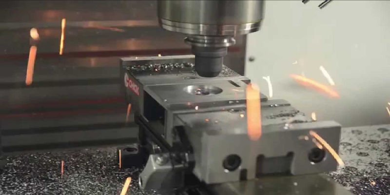 Milling a metal block