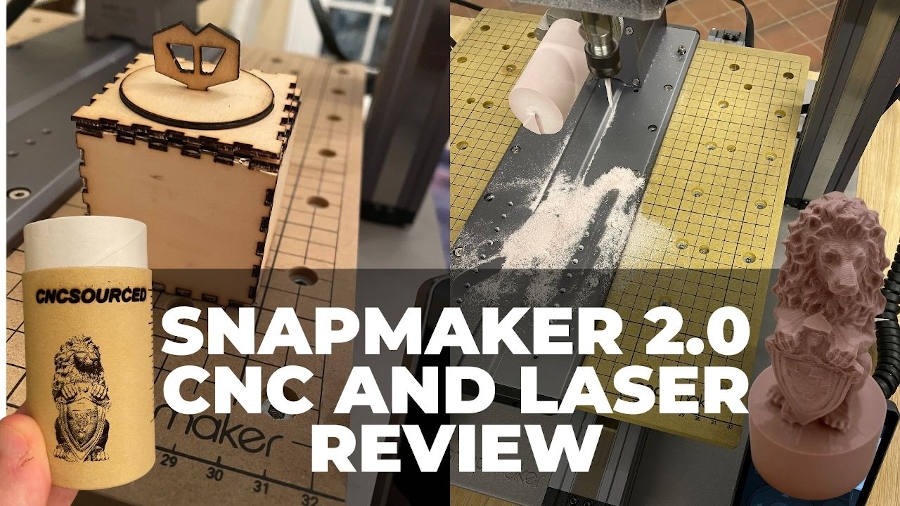 snapmaker 2.0 cnc laser 4-axis review test