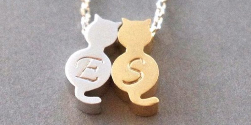 CNC engraved cat pendants