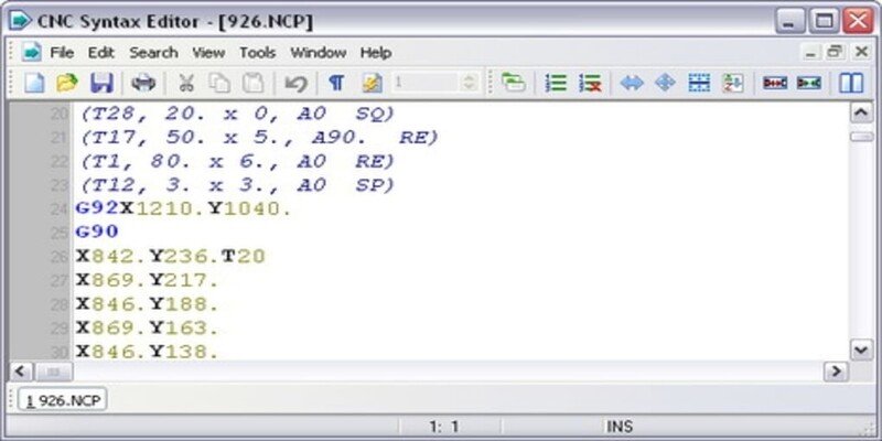 CNC Syntax editor