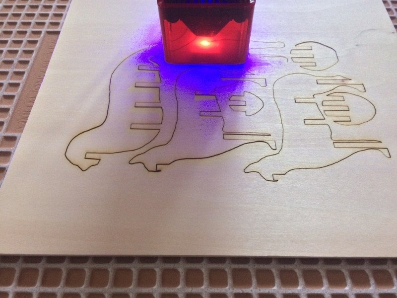 Cutting out cat 3D puzzle laser Longer Ray 5