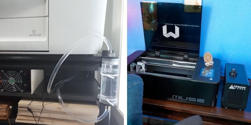Muse vs Glowforge cooling system