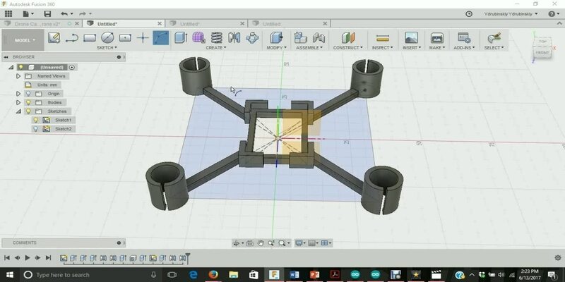 Design drone frame in Fusion 360