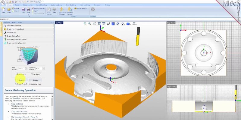 The FreeMILL CAM software