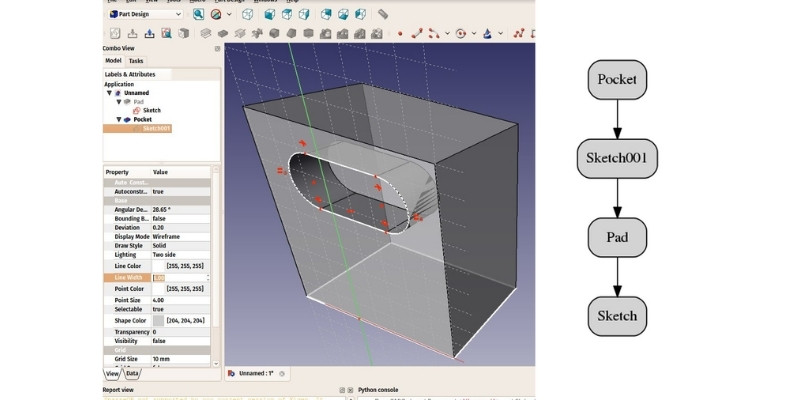 parametric modelling using FreeCAD