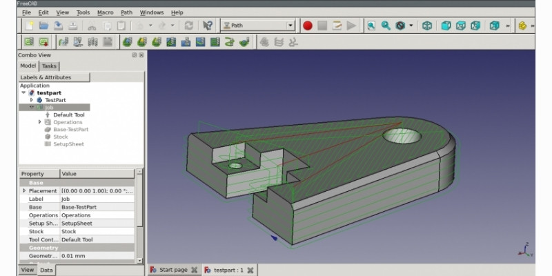 FreeCAD Path Workbench generates G-code for CNC machines.