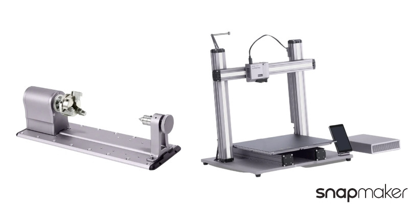 Snapmaker CNC router 3-in-1 kits as well as rotary axis upgrades and other accessories you can buy online