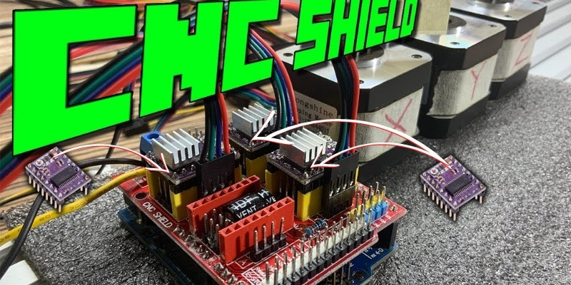 Arduino CNC shield V3, 3x nema 17 stepper motors and 3x DRV8825