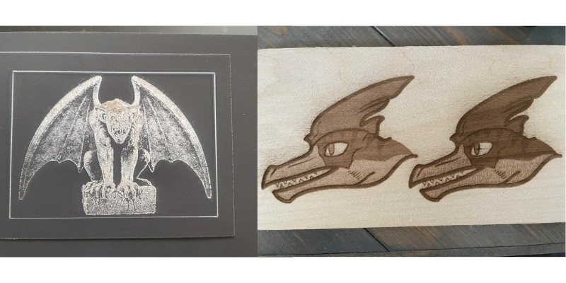 Engraving on paper and wood using Beamo