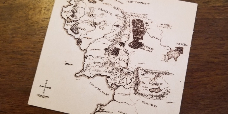 glowforge pro map of middle earth