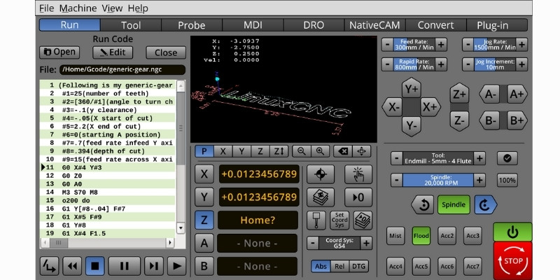 G-code in NativeCAM for LinuxCNC