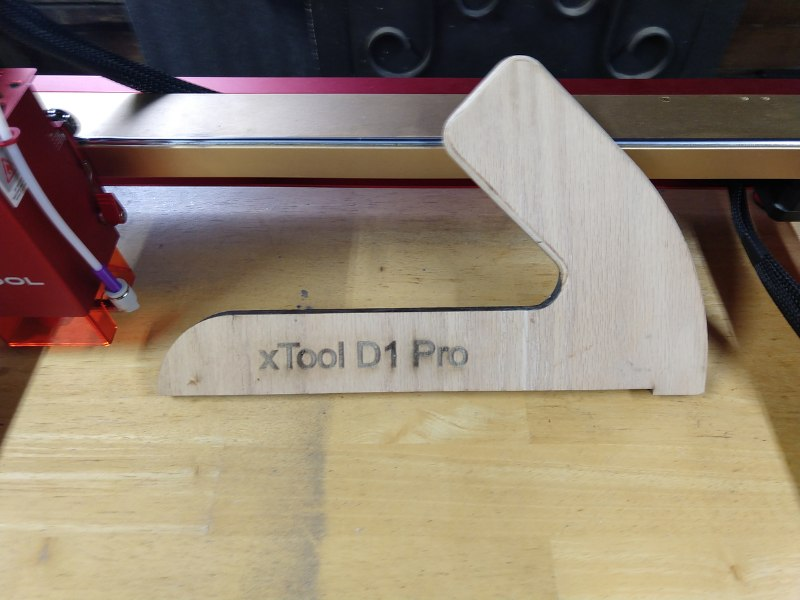 Thick wood laser cut block using the xTool D1 Pro 20W