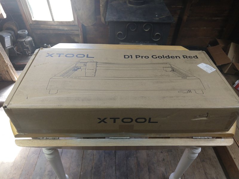 xTool D1 Pro 20W package when it arrived from delivery