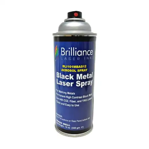 Brilliance Laser Inks Aerosol Black Laser Ink for Metal Marking