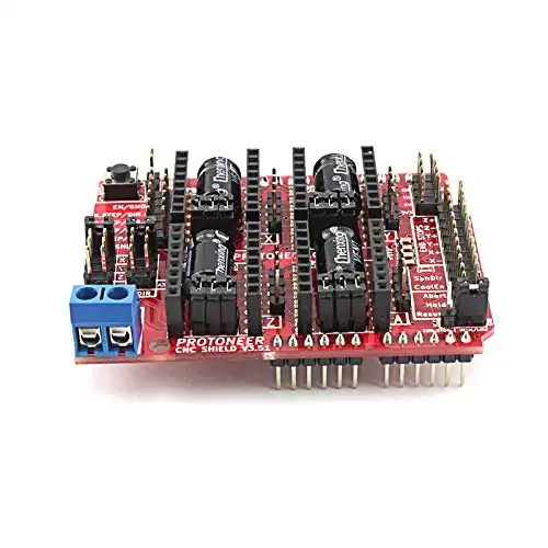 CNC Shield V3.51 - Elecrow CNC Shield V3.51 for Arduino GRBL v0.9 Compatible with PWM Spind Board DIY CNC Projects Uses Pololu Drivers
