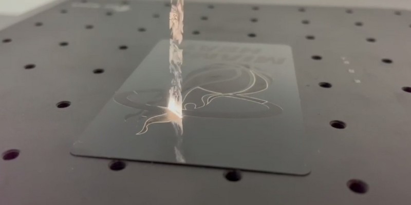 Marking a metal card