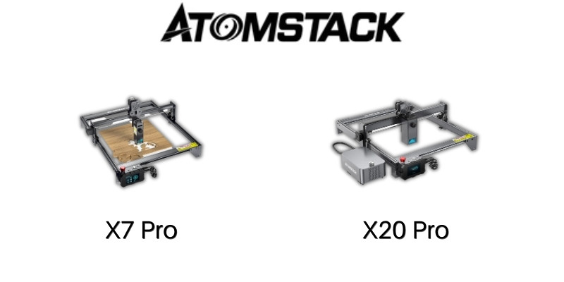 Photos of the Atomstack X7 Pro and the X20 Pro