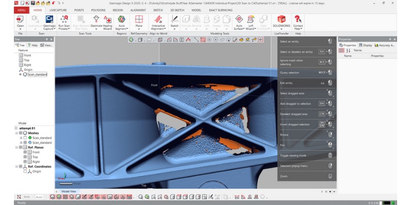 Geomagic Design is a popular Solidworks add-on.