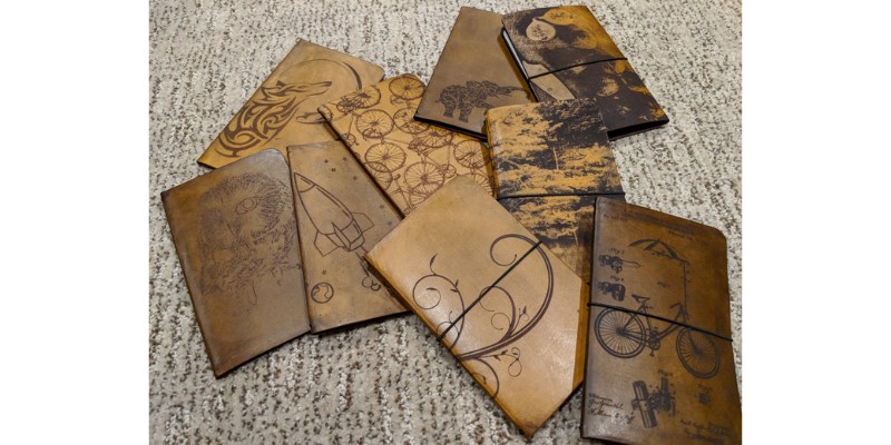 Glowforge Pro used for leather cutting