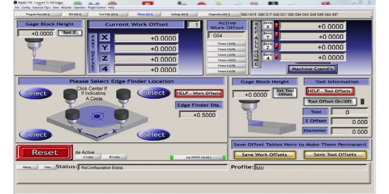 Mach3 CNC software controller