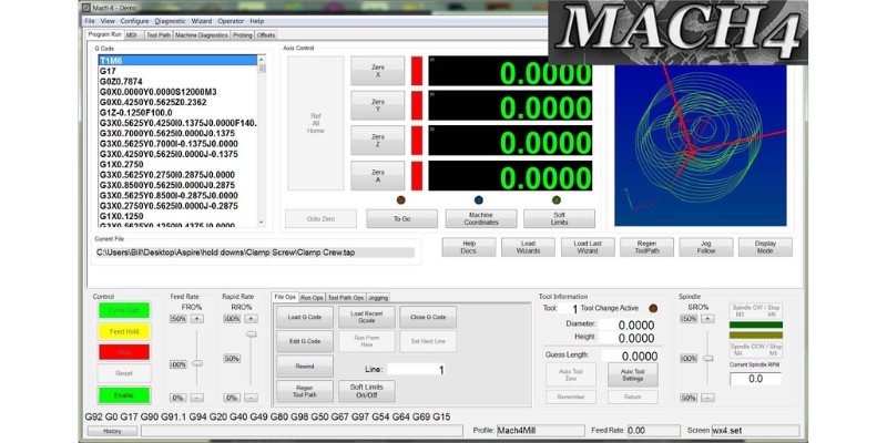 Mach4 CNC control software