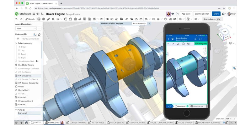 OnShape cloud-based CAD