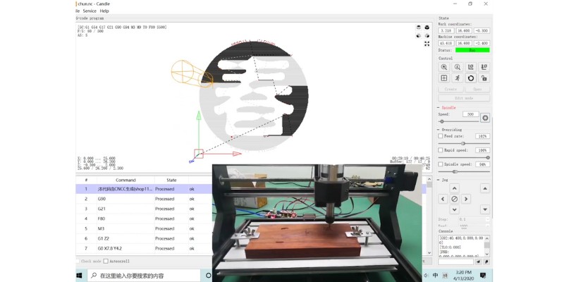 GRBL Candle CNC Software