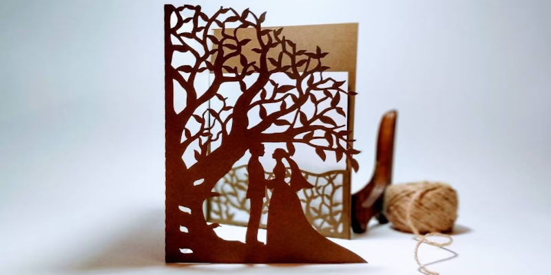 Laser Cut Wedding Invitation Tree