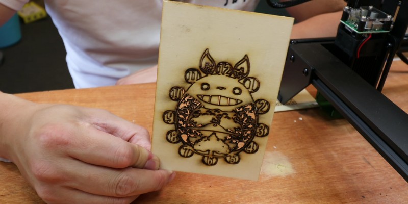 Test sample using MathRoseĀ A5 LaserĀ Engraver