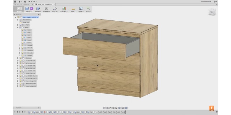 Designing cabinet in Autodesk Fusion 360