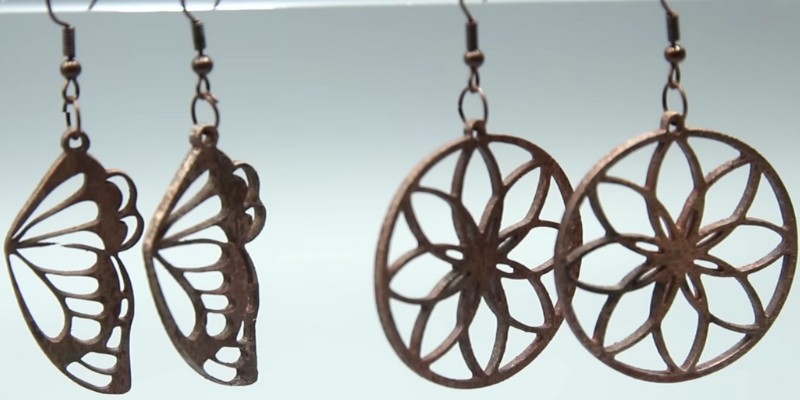 Copper jewelry made with xTool D1 Pro