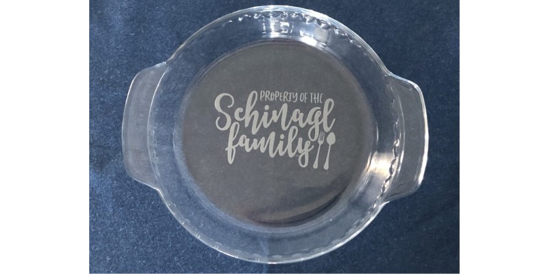 Etched glass casserole with Glowforge