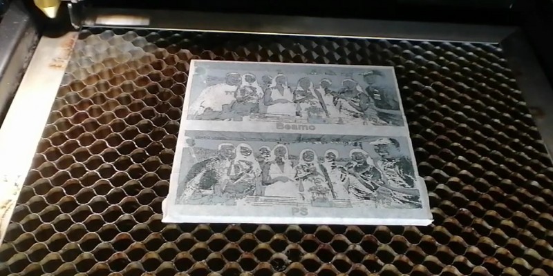 Glass engraving with FLUX Beamo