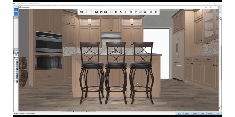 Designing cabinets in ProKitchen