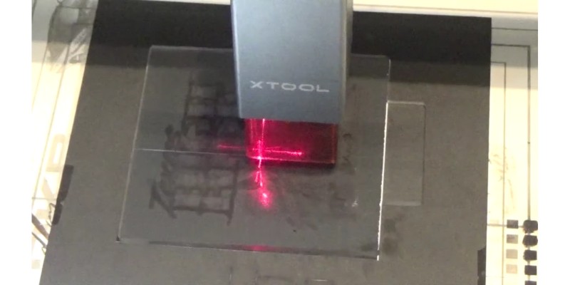 xTool D1 Pro 10W sample acrylic cut
