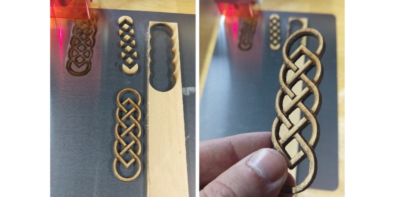 Celtic knot project laser cut in xTool D1 Pro 20W