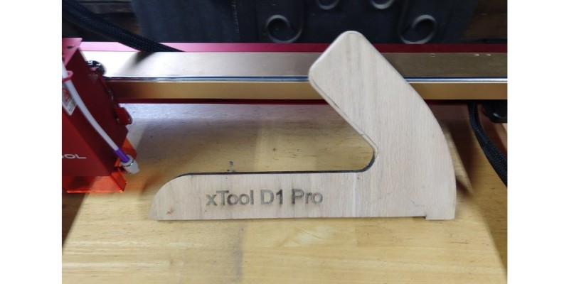 "Push block" project laser cut in xTool D1 Pro 20W