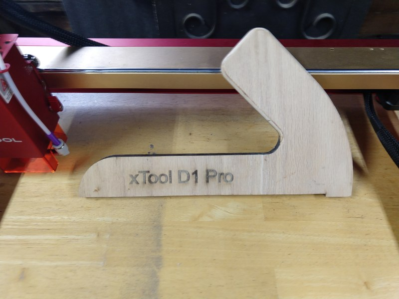 Large wooden push block laser cut on xTool D1 Pro